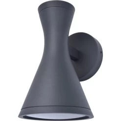 Lutec Außenwandleuchte Brund 2-flammig GU10 Max. 15 W Schwarz