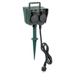 Außensteckdose 4-fach Mit Erdspieß