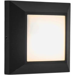 Lutec LED-Außenwandleuchte Helena 1-flammig Schwarz 10,1 Cm X 10,1 Cm X 3,2 Cm