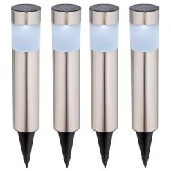 LED-Solarspieß Lavello 4er-Set Edelstahl
