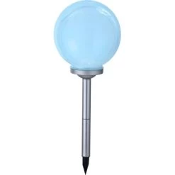 Globo LED-Solaraußenleuchte Mit Kugel Und Erdspieß Silber -Lampe Geschäft 316816 3749 6