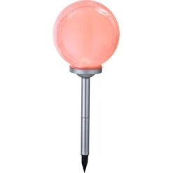 Globo LED-Solaraußenleuchte Mit Kugel Und Erdspieß Silber -Lampe Geschäft 316816 3749 7