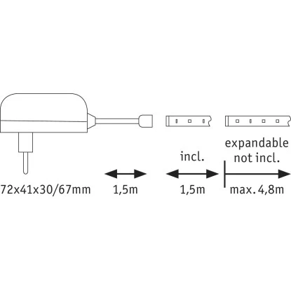 Paulmann YourLED Stripe Basis-Set 1,5 M Weiß 6 Paulmann YourLED Stripe Basis-Set 1,5 M Weiß – Bild 4