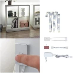 Paulmann YourLED ECO Stripe Komfort-Set Touch Switch 1 M Warmweiß 2,4 W -Lampe Geschäft 4000870709542 2425 S 01