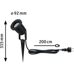 Paulmann Outdoor-Spot Garden GU10 Metall Schwarz Insektenfreundlich -Lampe Geschäft 4000870947319 2425 VM 05