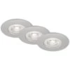 Brilo LED-Einbauleuchte Kulana 3er-Set Dimmbar Chrom-Matt -Lampe Geschäft 4002707378105 1675 2