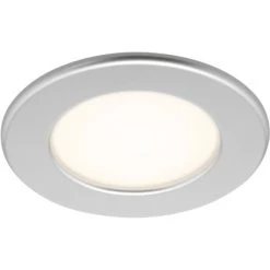 Brilo LED-Einbauleuchte Thin 1er-Set Chrom-Matt