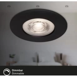 Brilo LED-Einbauleuchte Kulana 3er-Set Dimmbar Matt-Schwarz -Lampe Geschäft 4002707392576 1675 6