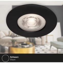 Brilo LED-Einbauleuchte Kulana Dimmbar 4 Stk. Schwarz Matt 4,9 W -Lampe Geschäft 4002707421535 1675 5