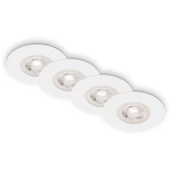 Brilo LED-Einbauleuchte Kulana Dimmbar 4 Stk. Weiß 4,9 W
