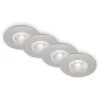 Brilo LED-Einbauleuchte Kulana 4 Stk. Chrom Matt 4,9 W