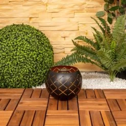 Näve LED-Solarleuchte Bowl Warmweiß Mit Flammeneffekt 20 Cm -Lampe Geschäft 4003222884270 3065 AB 3