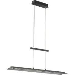 Fischer & Honsel LED-Pendelleuchte Roof Schwarz/Rauchfarben 104 X 14,5 Cm