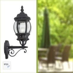 Brilliant Außenwandleuchte Istria Stehend Schwarz