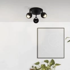 Brilliant LED-Spotrondell Ina 3-flammig Schwarz Und Chrom