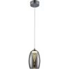Brilliant LED-Pendelleuchte Metropolis 1-flammig Chrom Und Rauchglas -Lampe Geschäft 4004353284502 4731 S 01