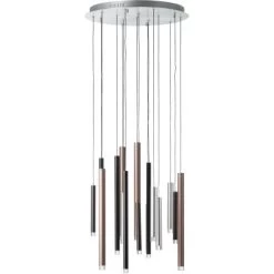 Brilliant Pendelleuchte Cembalo 16-flammig Aluminium Und Schwarz Und Braun -Lampe Geschäft 4004353329647 4731 CU 02