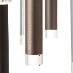 Brilliant Pendelleuchte Cembalo 16-flammig Aluminium Und Schwarz Und Braun -Lampe Geschäft 4004353329647 4731 CU 06