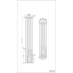 Brilliant Pendelleuchte Cembalo 16-flammig Aluminium Und Schwarz Und Braun -Lampe Geschäft 4004353329647 4731 VM 18