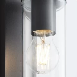 Brilliant Außenwandleuchte Aosta Hängend Schwarz Matt -Lampe Geschäft 4004353336102 4731 CU 04