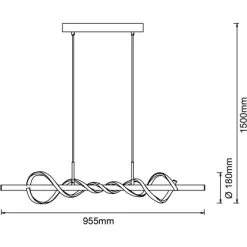 Brilliant LED-Pendelleuchte Amalie 95 Cm Schwarz -Lampe Geschäft 4004353411748 4731 CU 07