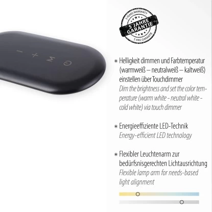 Leuchten Direkt Stehleuchte Kelly Schwarz 63 X 175 Cm 6 Leuchten Direkt Stehleuchte Kelly Schwarz 63 X 175 Cm – Bild 4