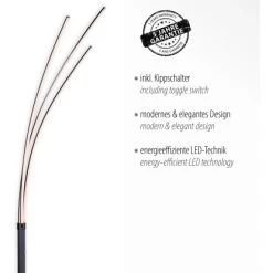 Leuchten Direkt Stehleuchte Maja Schwarz 80 X 215 Cm -Lampe Geschäft 4043689976071 2426 03