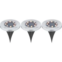 LED-Solar-Bodeneinbauleuchten 3er-Set