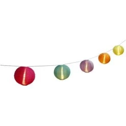 Amare LED-Lichterkette Mit 15 XXL-Lampions Ø 15 Cm Solarbetrieb Bunt 7 M -Lampe Geschäft 4251083906949 4655 04