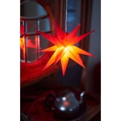Amare LED-3D-Weihnachtssterne 2er-Set Mit Timer Rot Ø 27 Cm -Lampe Geschäft 4251083907588 4655 06