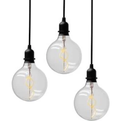 Amare LED-Glaskugel Glow 3er Set Mit Netzstecker Klar