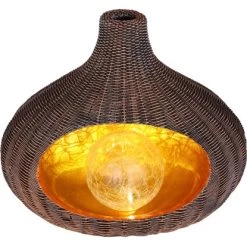 Globo LED-Solaraußenleuchte Skulptur Braun