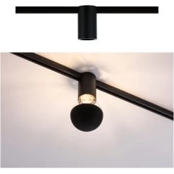 Paulmann URail Spot Ceiling Socket Schwarz Max. 1x20W E27 Dimmbar