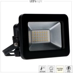 LED-Strahler 4000 K IP65 Sanan LED 20 W 2200 Lm Schwarz -Lampe Geschäft 692689 11020200 04