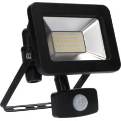 LED-Strahler 4000 K IP44 Sensor Sanan LED 20 W 2200 Lm Schwarz