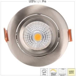 Spot 4,5 W 350 Lm CCT 2000-2700 K Ø 6,8 Cm Dimmbar Nickel -Lampe Geschäft 693110 11020200 12