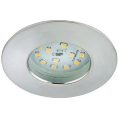 Briloner LED-Einbauleuchte 1er-Set Dimmbar, Starr Alufarben