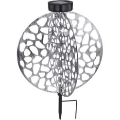 Globo LED-Solaraußenleuchte Mit Erdspieß Metall Silber