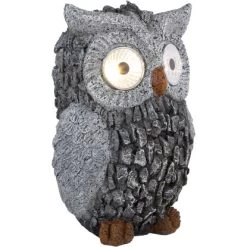 Globo LED-Solaraußenleuchte Eule Kunststoff Grau -Lampe Geschäft 765939 3749 6
