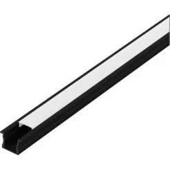 Eglo Alu LED-Einbauprofil Schwarz Diffuser Weiß Recessed Profil 2 Länge 1000 Mm
