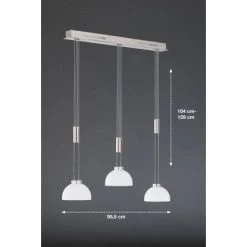 Fischer & Honsel LED-Pendelleuchte Avignon 3x 9 W Weiß-Nickel 2900 Lm -Lampe Geschäft 891148 1546 3