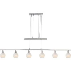 Globo LED-Pendelleuchte Olli 6-flammig Nickel Matt 900 X 98 X 1600 Mm 5 Globo LED-Pendelleuchte Olli 6-flammig Nickel Matt 900 X 98 X 1600 Mm -Lampe Geschäft 9007371408115 3749 S 01