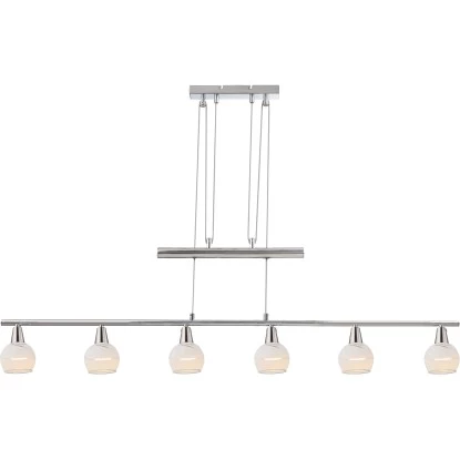 Globo LED-Pendelleuchte Olli 6-flammig Nickel Matt 900 X 98 X 1600 Mm 4 Globo LED-Pendelleuchte Olli 6-flammig Nickel Matt 900 X 98 X 1600 Mm – Bild 2