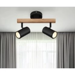 Globo Strahler Herti 2-flammig Dunkelbraun 310 X 100 X 195 Mm