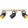 Brilliant Spotbalken Tronte 3-flammig 18 X 8 X 50 Cm Schwarz-Holz Gold FSC® -Lampe Geschäft 902930 4731 01