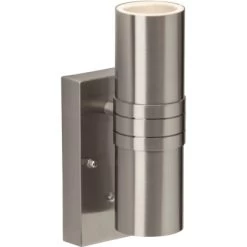 Brilliant LED-Außen-Wandlampe Hanni Edelstahloptik 21,2 Cm X 16,5 Cm X 11,8 Cm