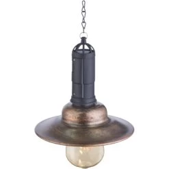 Globo LED-Solarhängeleuchte Dunkles Metall