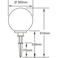 Brilliant LED-Außenspießleuchte Thore Weiß 8 W 61 X 30 X 30 Cm -Lampe Geschäft 973460 4731 14